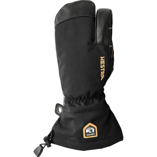 Army Leather GTX 3-Finger Mitten - Men's, Black/Black, 6