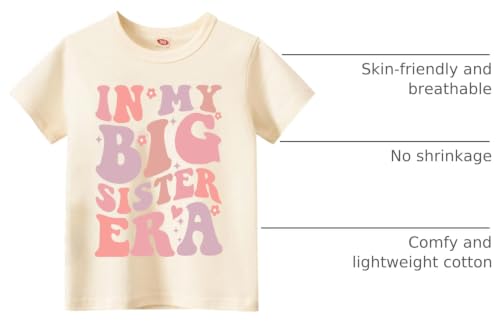 Image of Big Sister Shirt for Toddler Baby Girl Outfits Big Sis Announcement T-Shirt Gifts