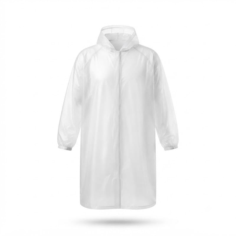 drumstone 𝐄𝐯𝐞𝐫𝐲𝐝𝐚𝐲 𝐄𝐬𝐬𝐞𝐧𝐭𝐢𝐚𝐥𝐬 | 𝟏 𝐘𝐞𝐚𝐫 𝐖𝐚𝐫𝐫𝐚𝐧𝐭𝐲 | Transparent Waterproof Raincoat for Men & Women, Hooded Reusable PVC Rain Jacket Wear for Travel & Outdoor Use-picture-40