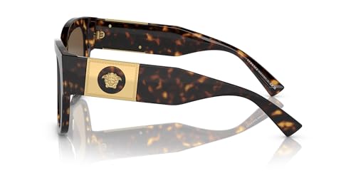 Versace VE 4437U 108/73 Havana Plastic Square Sunglasses Brown Lens2
