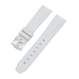Generico Cinturino for orologio in gomma e silicone da 20 mm compatibile con Omega X Swatch MoonSwatch Seamaster 300 uomo donna braccialetto polso estremità curva(GRAY)