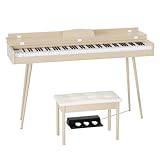 HEXANT 88- Key Hammer Weighted Digital Keyboard Piano, Full-Size Electric Piano keyboard, with 3-Pedal, Multi-Functional Keyboard and Stand for Beginner/Adult