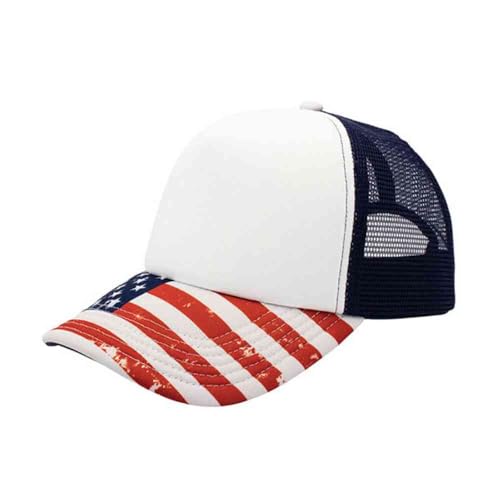Image of The Vintage Year High Crown Foam Mesh Camouflage Trucker Hat Baseball Cap