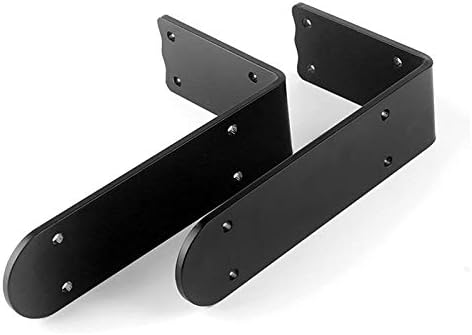 2 Pack, Black Industrial Heavy-Duty Wall Bracket, 30cm/12 inch Metal Bracket Decoration, for Store Shelf Bookshelf, Load 60kg/132 lb