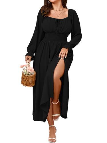 Image of SHESTARR Women's Plus Size Dress Long Sleeve Milkmaid Dress
