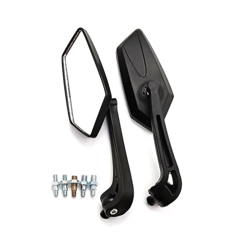 Espejo retrovisor de manillar para motocicleta reflector ajustable izquierdo y derecho 2