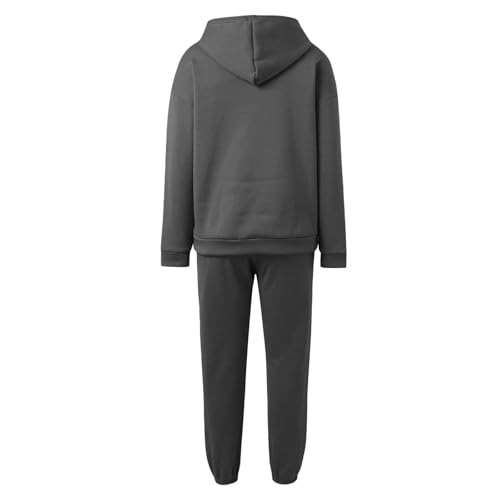 Sweat à capuche et pantalon haute couleur unie avec cordon de serrage ajustable - 4