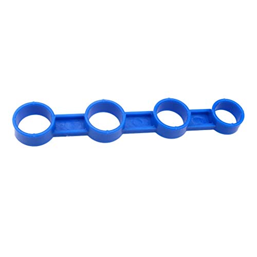 Extenseur en plastique pour doigts, pour guitare, saxo, piano, violon, guzheng - Taille M - Bleu Cover