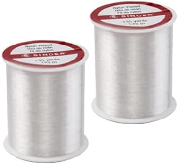 Amazon.com: Singer 00260 Clear Invisible Nylon Thread, 135-Yard 2 Pack ...