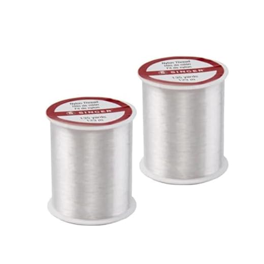 Singer 00260 Clear Invisible Nylon Thread, 135-Yard 2 Pack Total 270-yards