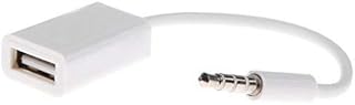3.5mm AUX Audio Plug Jack to USB 2.0 Male Charger Cable Adapter Cord for MP3 NEW