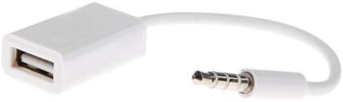 3.5mm AUX Audio Plug Jack to USB 2.0 Male Charger Cable Adapter Cord for MP3 NEW