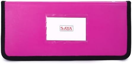 SAYA Cheque Book Zip Folder with Inside Pocket & 3-Pack Multicolor ...