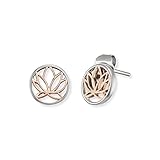 Das moderne Design dieser Engelsrufer Lotus Ohrstecker mit einer Größe von 1 cm x 1 cm besticht durch die schlichte Eleganz