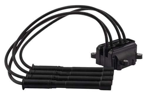 HELLA 5DA 358 000-581 Zündspule - 12V - 4-polig - inkl. Zündspulenleitung/Blockzündspule - geschraubt