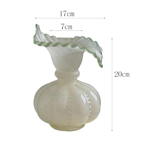 Vase en verre vert de qualité supérieure au design vintage - 3