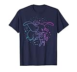 Disney Dumbo Stay Fly Neon Sparkle Colorful Portrait T-Shirt