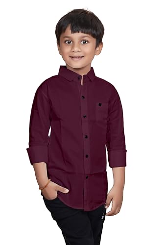Image of Sky Pearl Boys Spread Collar Casual Full Sleeve Shirt