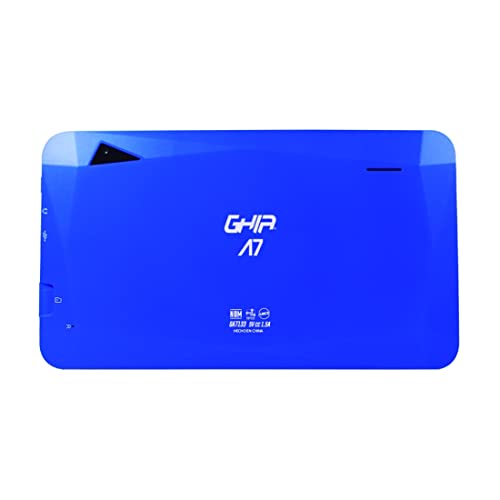 Tabletas, Personal Computer GHIA Tablet A7 GA7133A. Pantalla De 7 Pulgadas, Procesador A133 Quadcore, 1Gb RAM, 16GB Almacenamiento, Android 11 Go Edition. Color Azul.