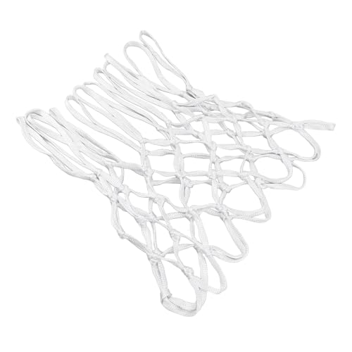 2PCS Durability Basketball Nets Nylon White Heavy Duty Basketball Net Replacement in All Weather Universal Durability Lightweight for Indoor Outdoor
