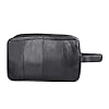 RAS WALLETS Mens Large Genuine Leather Travel Overnight Wash Gym Toiletry Shaving Bag 3520 Black #4
