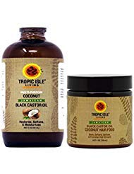 Tropic Isle Living Jamaican Black Castor COCONUT Oil & COCONUT Hair Food