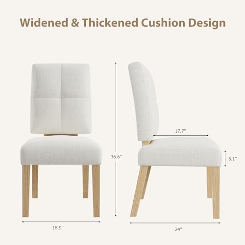 Wooden Dining Chairs Set of 4, Modern Farmhouse Dining Room Chairs…