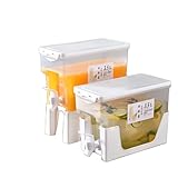 3.5 L Beverage Dispenser with Spigot (1 Piece) – Single Plastic Juice & Cold Drink Container for Fridge, Iced Tea, Lemonade & Water – Large Capacity, Easy Pour, Clear