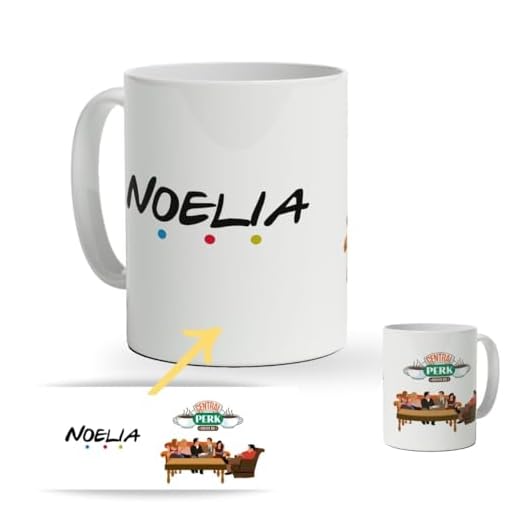 DEREGALOOS Taza Friends Personalizada con Nombre. Taza Desayuno Friki. Regalo Amigo Invisible Original. Regalos frikis personalizados. Varios diseños.
