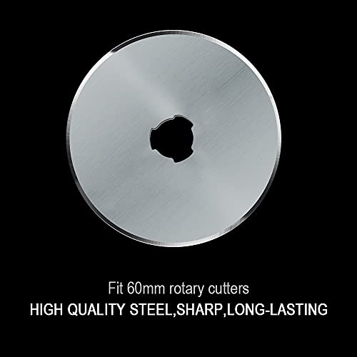 Headley Tools 60mm Rotary Cutter Blade(Pack of 10) Fits Olfa Fiskars Turecut (60MM, Quantity 10pc)