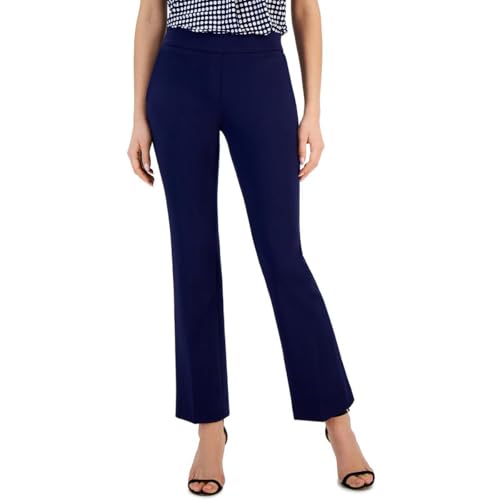Anne Klein Womens Mid-Rise Business Straight Leg Pants