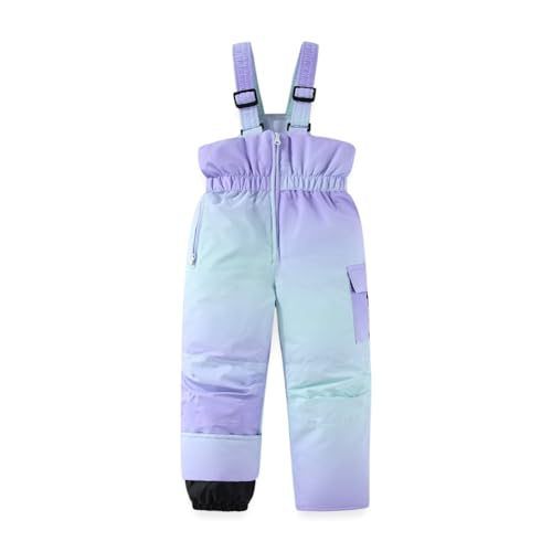 Pantalon de ski imperméable et doublé avec bretelles ado