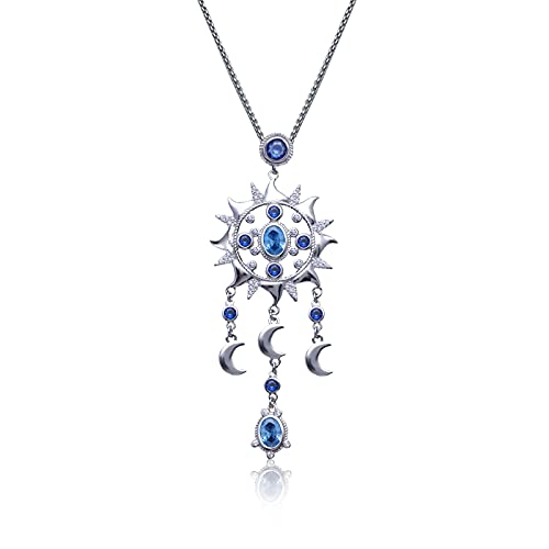 CODILO Sun and Moon Necklaces for Women with Round Zircon Sun Pendant Necklace Dream Catcher Necklace Jewelry Gifts for Her on Daily Life Wedding Halloween Thanksgiving Christmas Valentine's Day