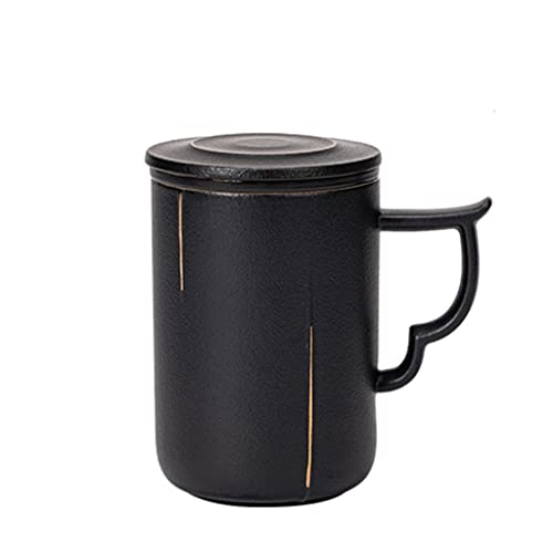 Tee Tasse Infuser Deckel - 14oz Großer Keramik -Teetasse Mit Sieb Und Deckel Zum Füllen Einer Tasse Heißen Tee Oder Kaffee,Geschenk Für Männer Cover