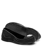 Oshatoes Steel Toe Shoe Covers – Slip-Resistant Lightweight PVC Safety Overshoes with All Black Toe Cap, Blue, XLarge Men's Shoe Size 12 / Women's Shoe Size 14