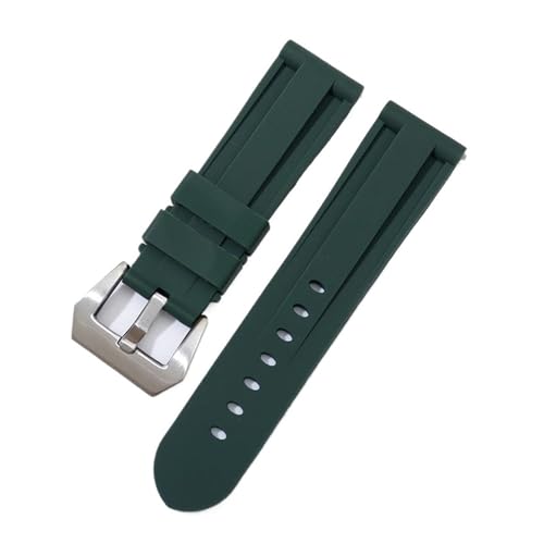 Bracelet de montre en silicone 22mm 24mm 26mm SiChouwz jaune vert noir