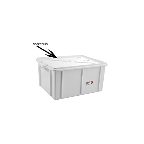 Giganplast Diamant Contenedor Apilable, Plástico, Blanco