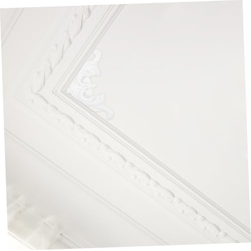 Image of jojofuny Unpainted European Style Ceiling Medallion Diy Wall Art Decorative Moulding Ceiling Light Panel