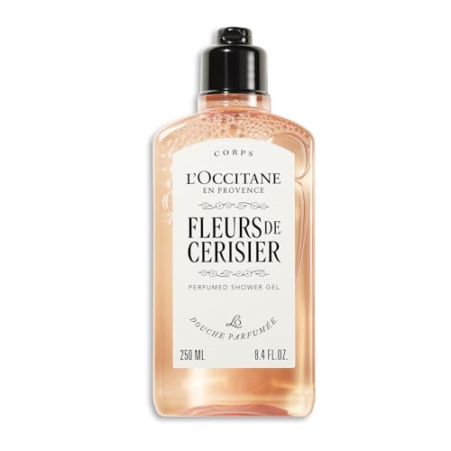 L'OCCITANE - Gel de Ducha Fleurs de Cerisier (Flores de Cerezo) - 250 ml - Notas afrutadas, florales y almizcladas - Fabricado en Francia