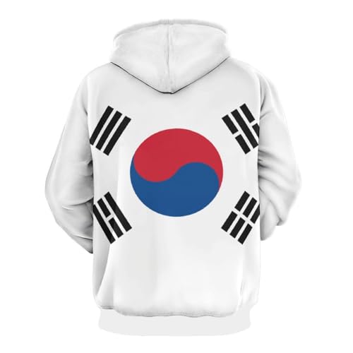 Sweat-shirt à capuche Corée du Sud pull manches longues imprimé 3D - 5