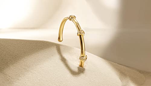 Ciunofor 18K Gold Filled Bracelet Bangle With Cubic Zirconia Stones Stainless Steel Hinged Jewelry With Crystal Oval Bracelet Love Friendship Bracelet Bangle Birthday Present For Her Women Teen Girls #TOP3