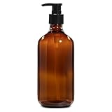 Plastic Soap Dispenser,Soap Dispenser Bathroom Kitchen Pump Bottle Brown 1 PCS(17 OZ)