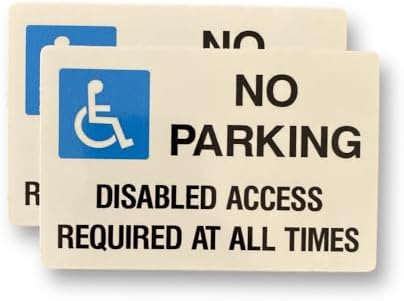 Please Keep Clear Disabled Access Required - Parking Sign - Disable Signage - 1.2mm Rigid Plastic For Indoor/outdoor Usage (400mm X 300mm) Viewing