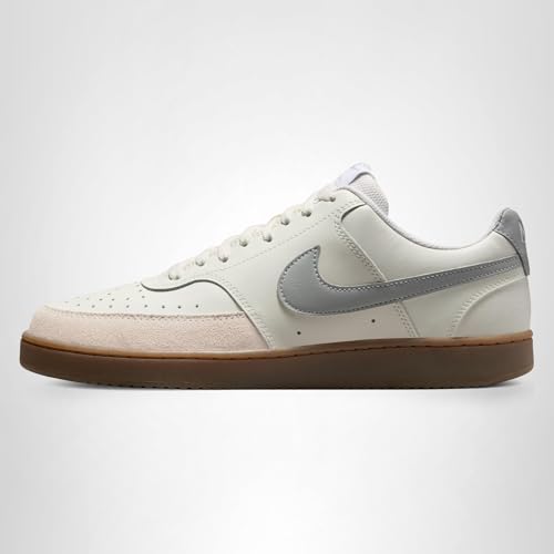 Nike Men's Court Vision Low Shoes, Sail/Light Smoke Grey-Light Orewood Brown-White, 9.5
