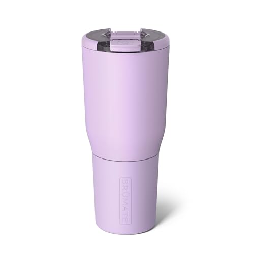 BrüMate Nav 35oz 100% Leak Proof Insulated Travel Tumbler with Magnetic BevLock™ Lid - Double Wall Cup-Holder Friendly Stainless Steel Mug (Lavender)