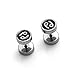 Xusamss Fashion Stainless Steel Twelve Constellation Barbell Stud Earrings