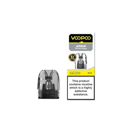 VOOPOO ARGUS Top Fill Cartridge, Replacement PODs, 0.7 Ohm, Built-in Coil, 2mL Capacity, Freebase and Nic Salt, Compatible with Argus P2, G2 G2 Mini, VOOPOO Vaping PODs, Pack of 3, No Nicotine