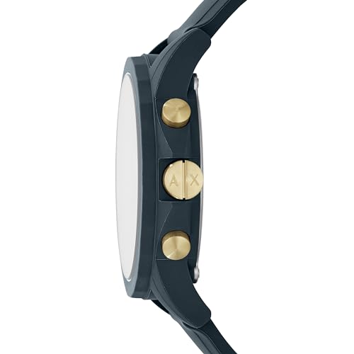 Armani Exchange Silicone Analog Blue Dial Men Watch-Ax1335, Blue Band - Image 3