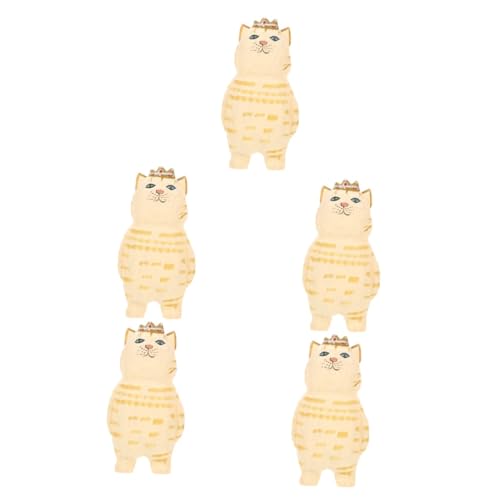 Décoration chat en bois ornement vintage pour étagère salon et figurine chaton rétro