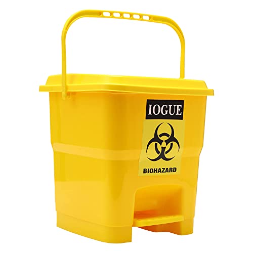 Image of Plastic Bio Medical Pedal Garbage Waste Dustbin 16 LTR (YELLOW)